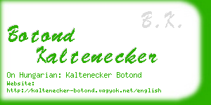 botond kaltenecker business card